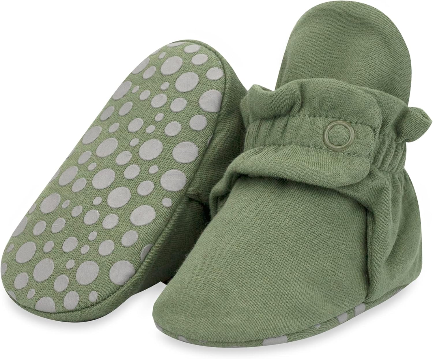 Zutano Unisex Organic Cotton Baby Booties, Stay-On and Non-Slip, Newborn to Toddler