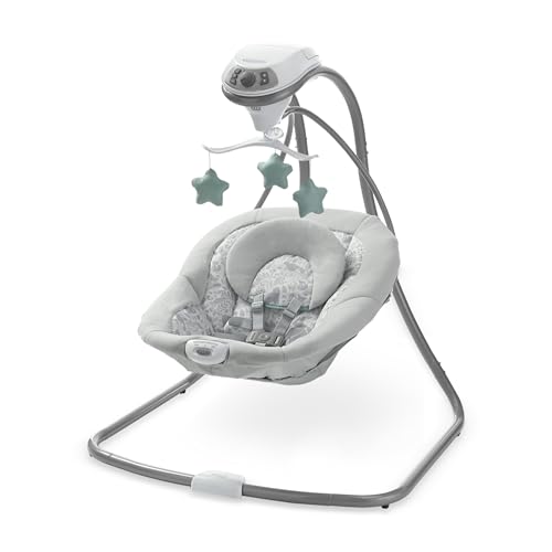 Graco Simple Sway Baby Swing, Side-to-Side Motion, Infant Swing with 6 Speeds, Vibration, Ivy
